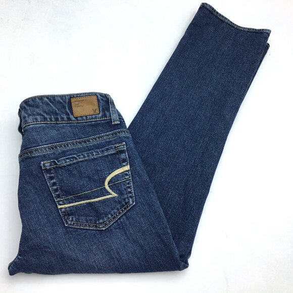 American Eagle Outfitters Artist Jeans Straight Leg Low Rise size 2 length 26" - Picture 8 of 8